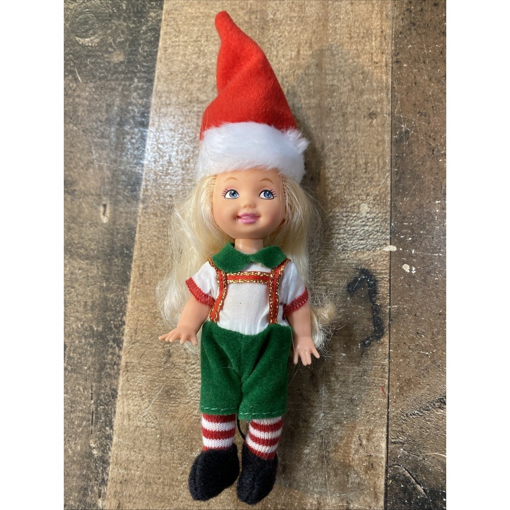 Vintage 2001 Barbie Kelly Club ELF KELLY Doll Christmas Ornament Mattel #50376